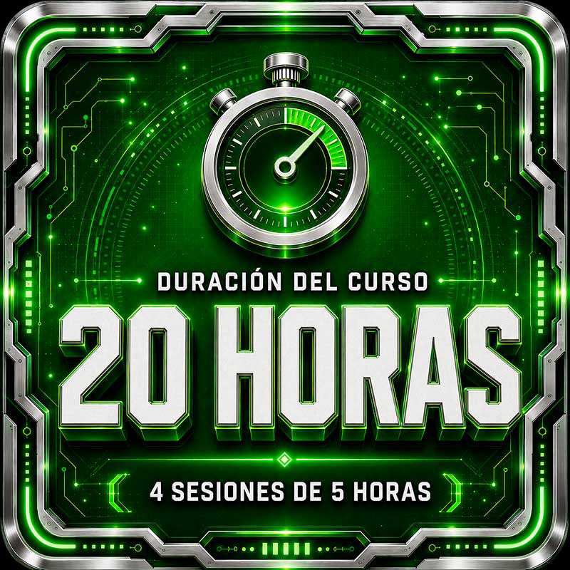 Curso Electrónica Básica: duración 20 horas en 4 sesiones de 5 horas