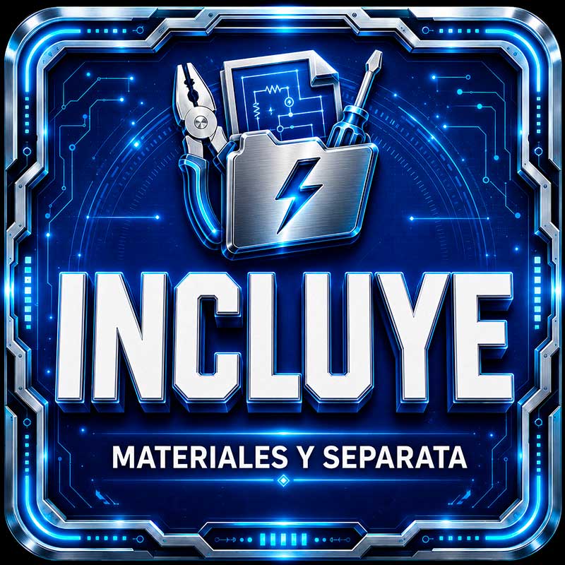 Instalaciones Eléctricas: incluye materiales y separata digital