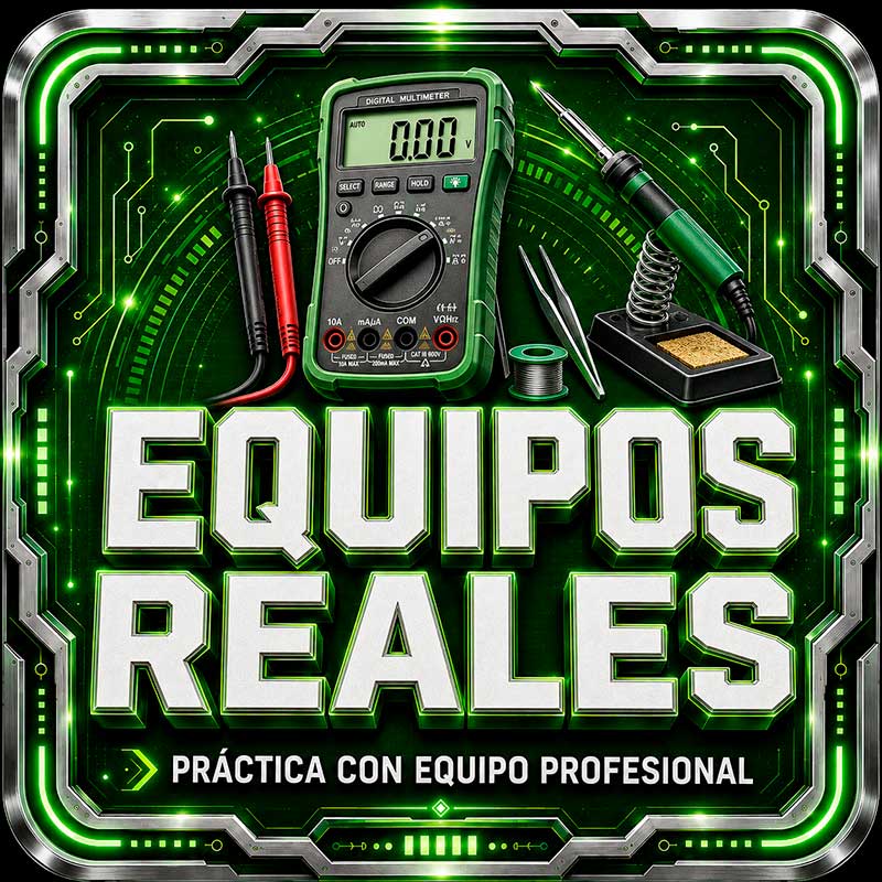 Curso Electrónica Básica: práctica con equipos reales y profesionales